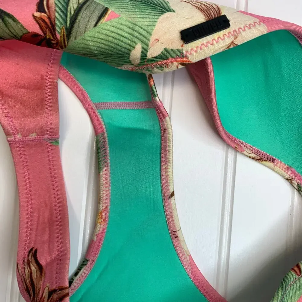 Triangl Pink Floral Bikini Bottom Sz Small